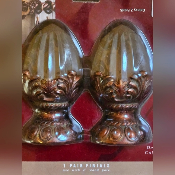 Accolade Designer Collection Delphine Finial Sienna Glaze Curtain Hold Back NIP - Picture 1 of 5